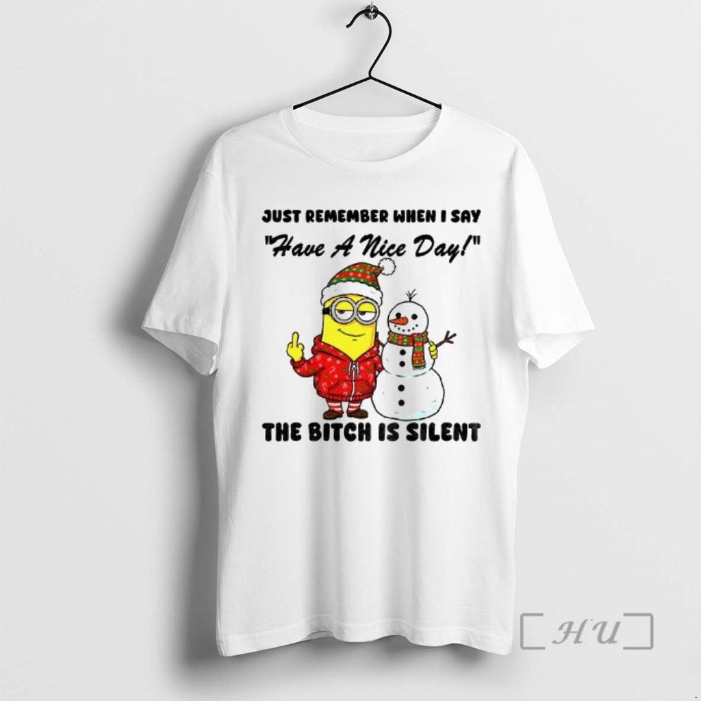 Officials Minion Snowman Middle Finger Just Remember - Adult & Kids T-Shirts, Sweatshirts & Hoodies apparel design preview 1