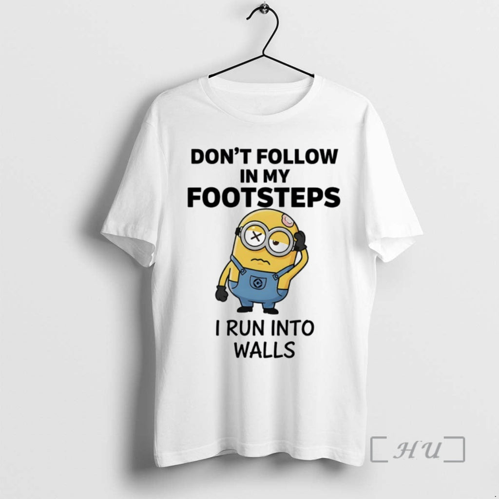 Officials Minion Dont Follow My Footsteps I Run Walls - Adult & Kids T-Shirts, Sweatshirts & Hoodies apparel design preview 1