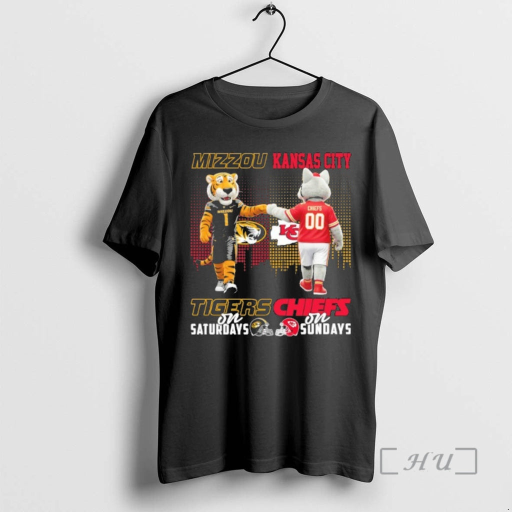 Officials Mizzou Tigers Saturdays Kansas City Chiefs - Adult & Kids T-Shirts, Sweatshirts & Hoodies apparel design preview 1