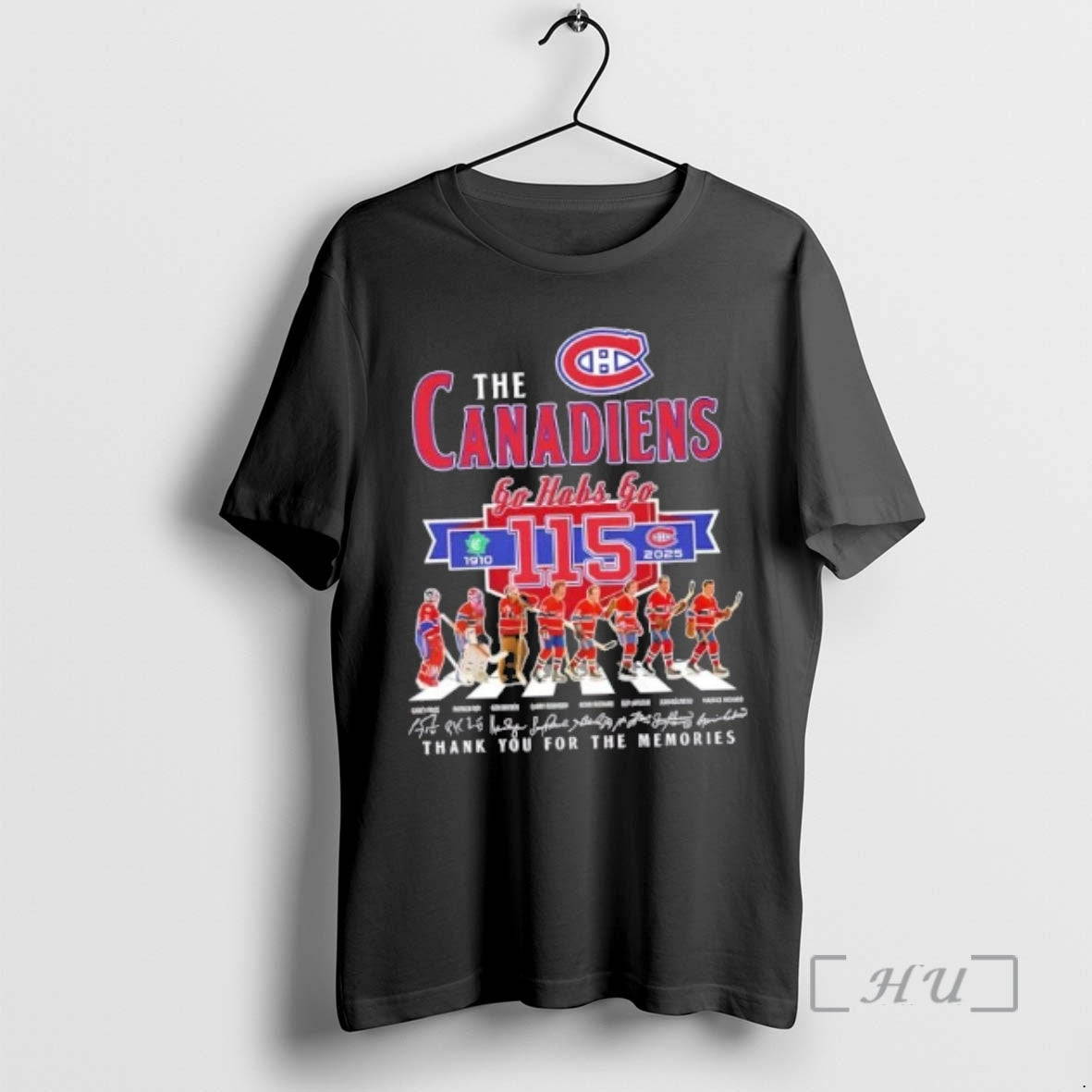 Officials Montreal Canadiens Go Habs 115 Years 1910 - Adult & Kids T-Shirts, Sweatshirts & Hoodies apparel design preview 1