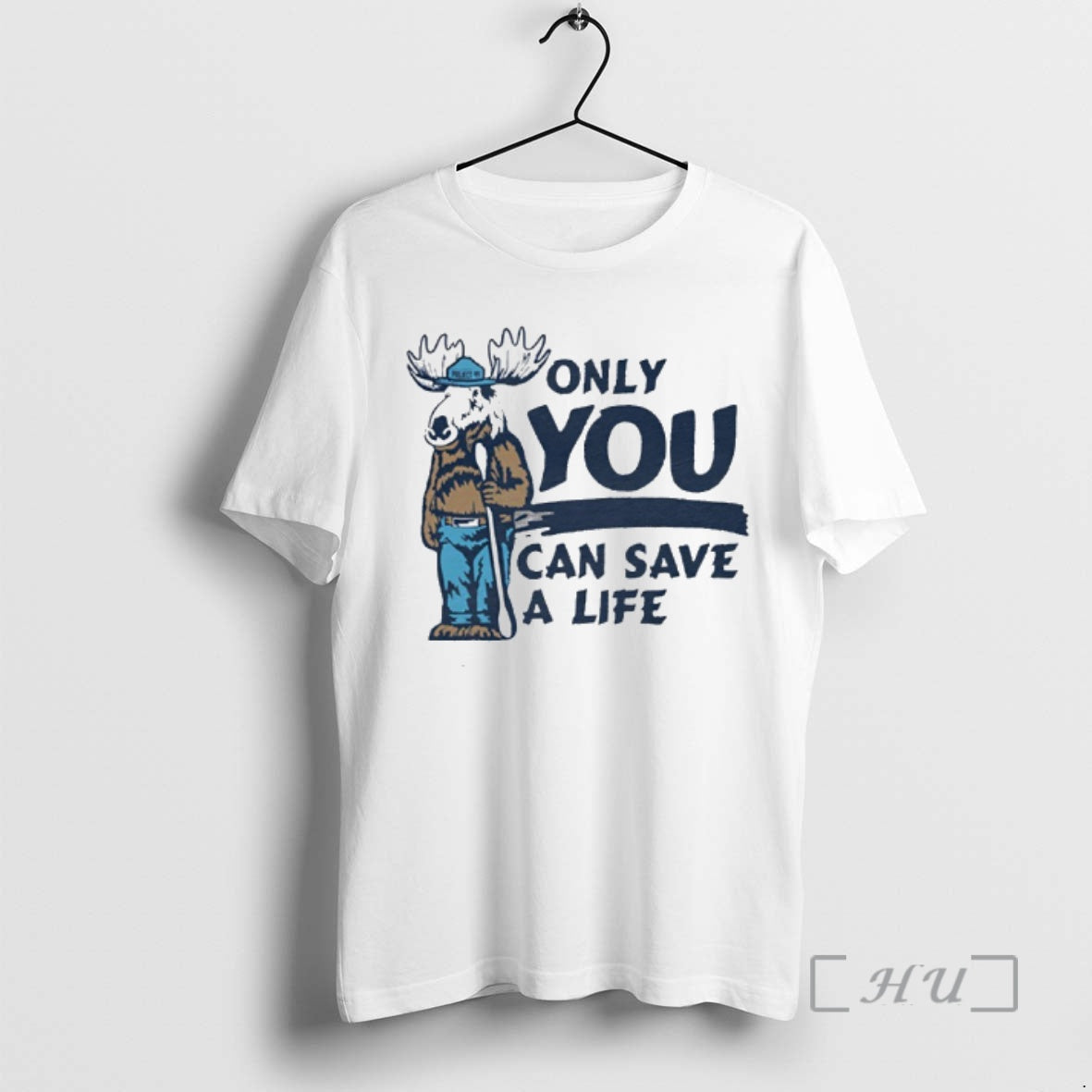 Officials Moose Mascot Only You Can Save Life - Adult & Kids T-Shirts, Sweatshirts & Hoodies apparel design preview 1
