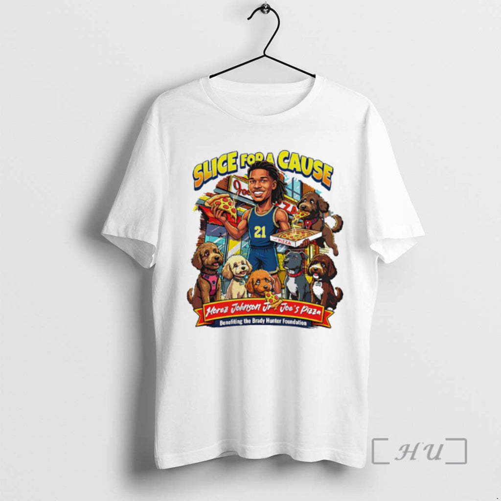 Officials Morez Johnson Jr Michigan Basketball Slice - Adult & Kids T-Shirts, Sweatshirts & Hoodies apparel design preview 1