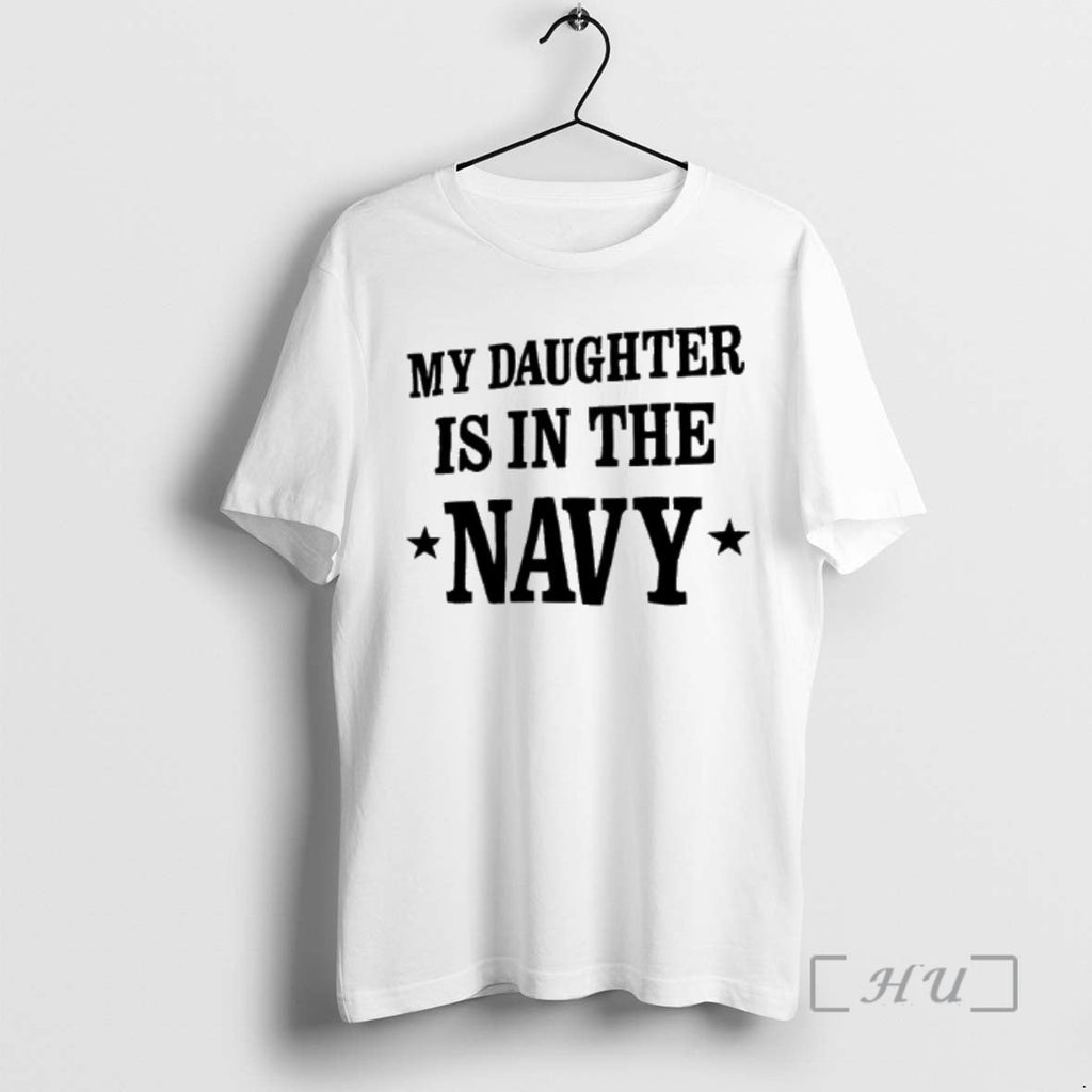 Officials My Daughter Is In Navy Text - Adult & Kids T-Shirts, Sweatshirts & Hoodies apparel design preview 1