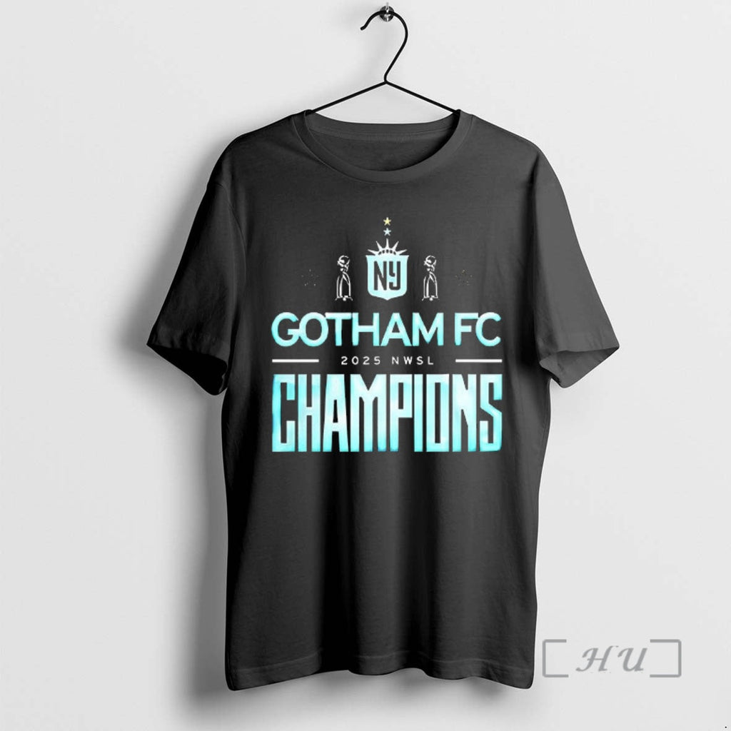 Officials Ny Gotham Fc 2025 Nwsl Champions - Adult & Kids T-Shirts, Sweatshirts & Hoodies apparel design preview 1