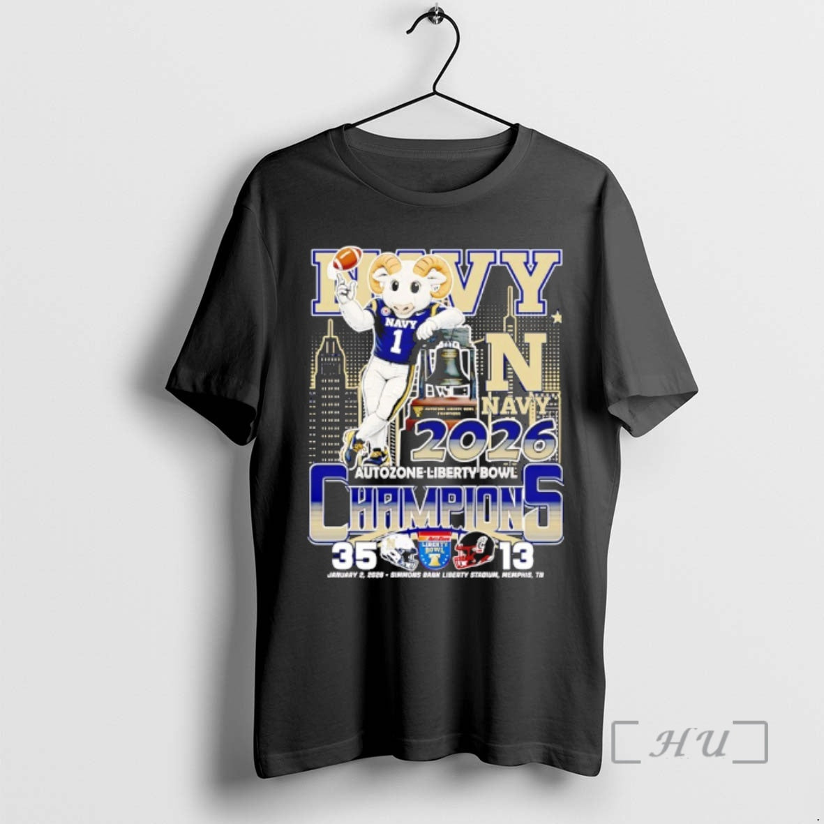 Officials Navy Midshipmen Autozone Liberty Bowl - Adult & Kids T-Shirts, Sweatshirts & Hoodies apparel design preview 1