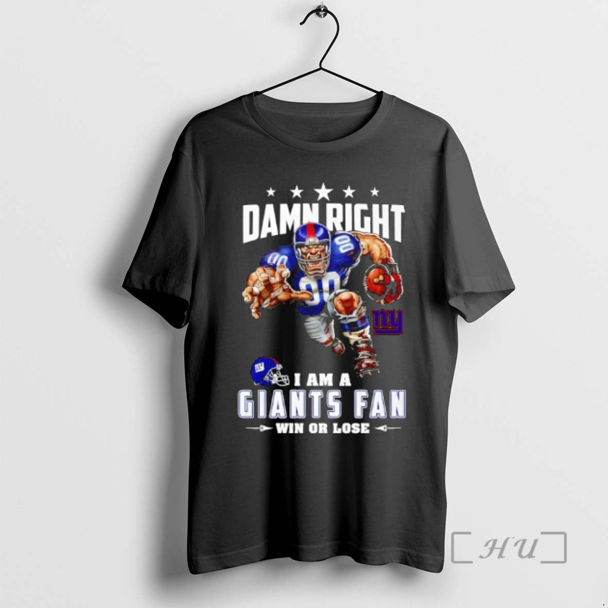 Officials New York Giants Mascot Damn Right I Am - Adult & Kids T-Shirts, Sweatshirts & Hoodies apparel design preview 1