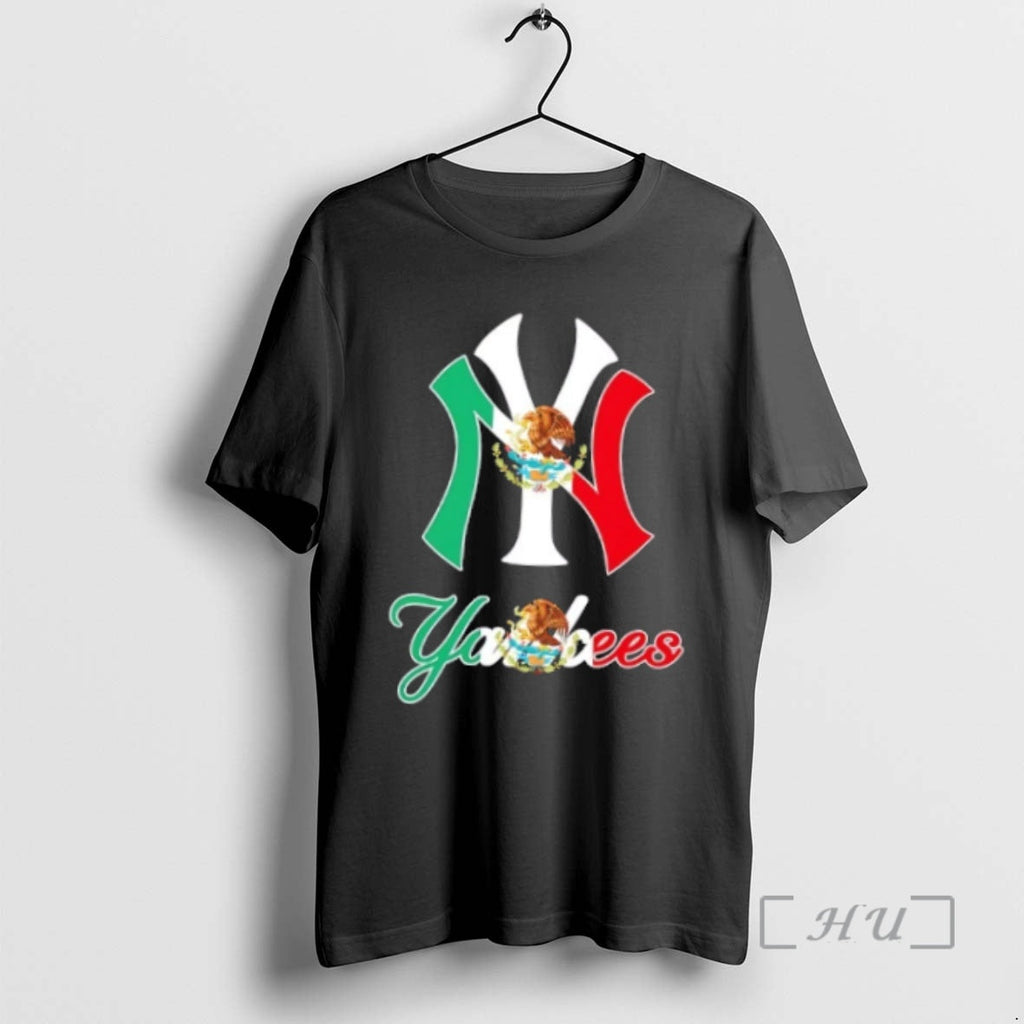 Officials New York Yankees Baseball X Mexican Flag - Adult & Kids T-Shirts, Sweatshirts & Hoodies apparel design preview 1