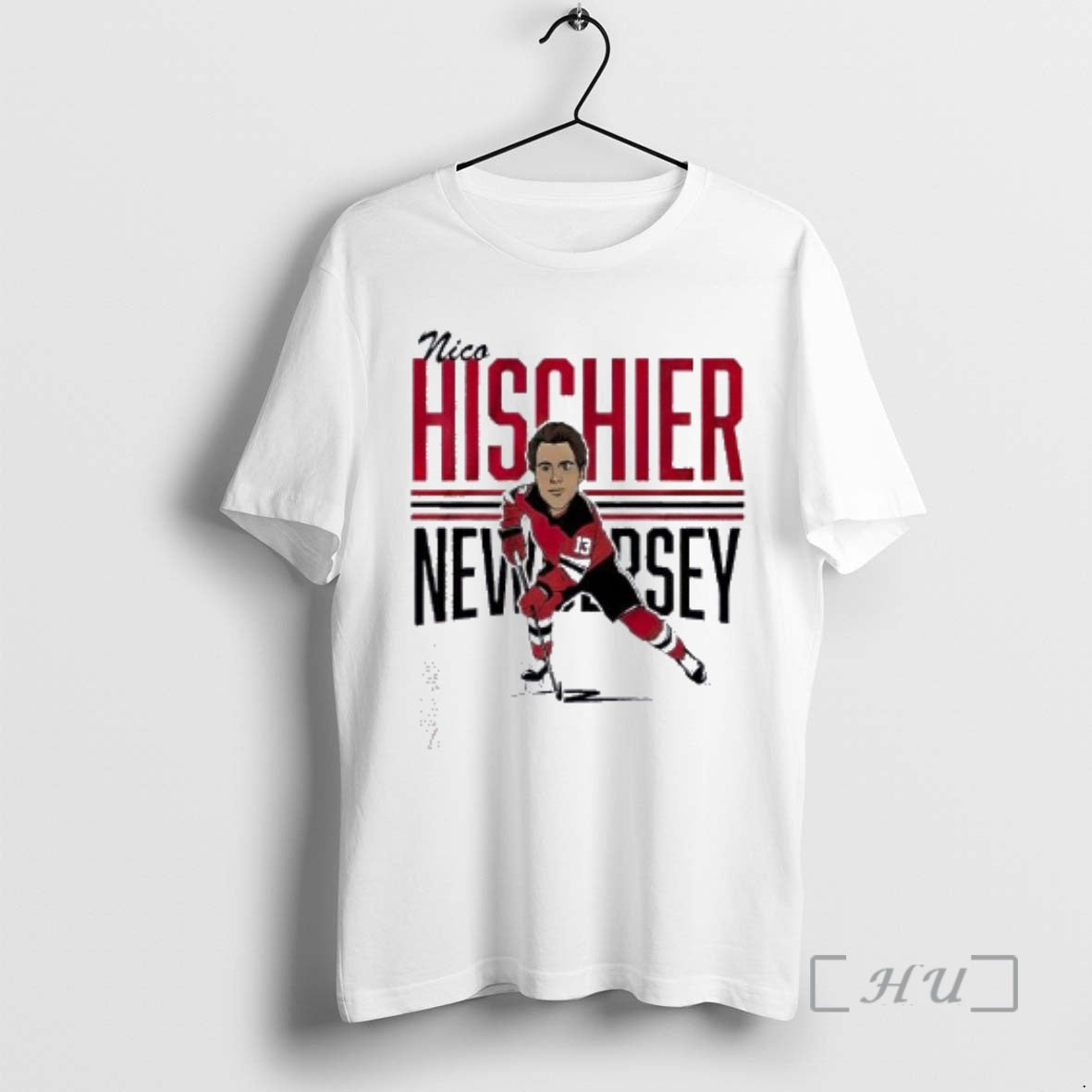 Officials Nico Hischie Center Ice Caricature - Adult & Kids T-Shirts, Sweatshirts & Hoodies apparel design preview 1