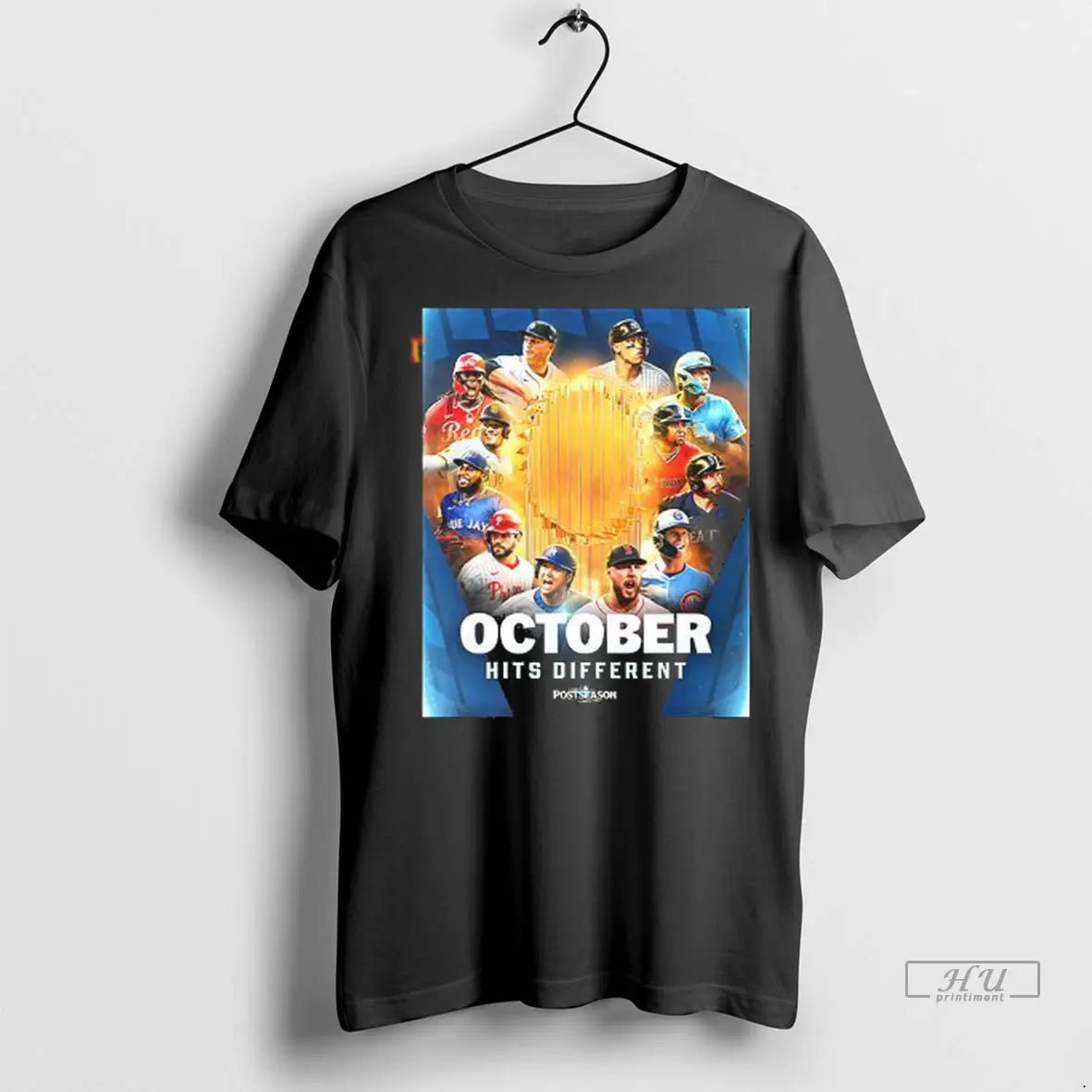 Officials October Hits Different Postseason 2025 - Adult & Kids T-Shirts, Sweatshirts & Hoodies apparel design preview 1