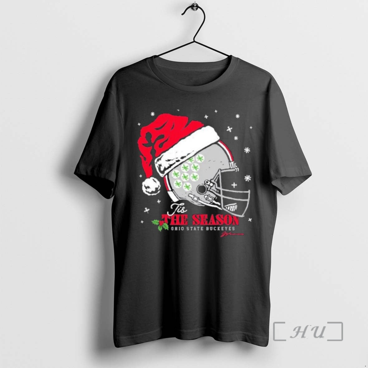 Officials Ohio State Santa Helmet Tis Season - Adult & Kids T-Shirts, Sweatshirts & Hoodies apparel design preview 1