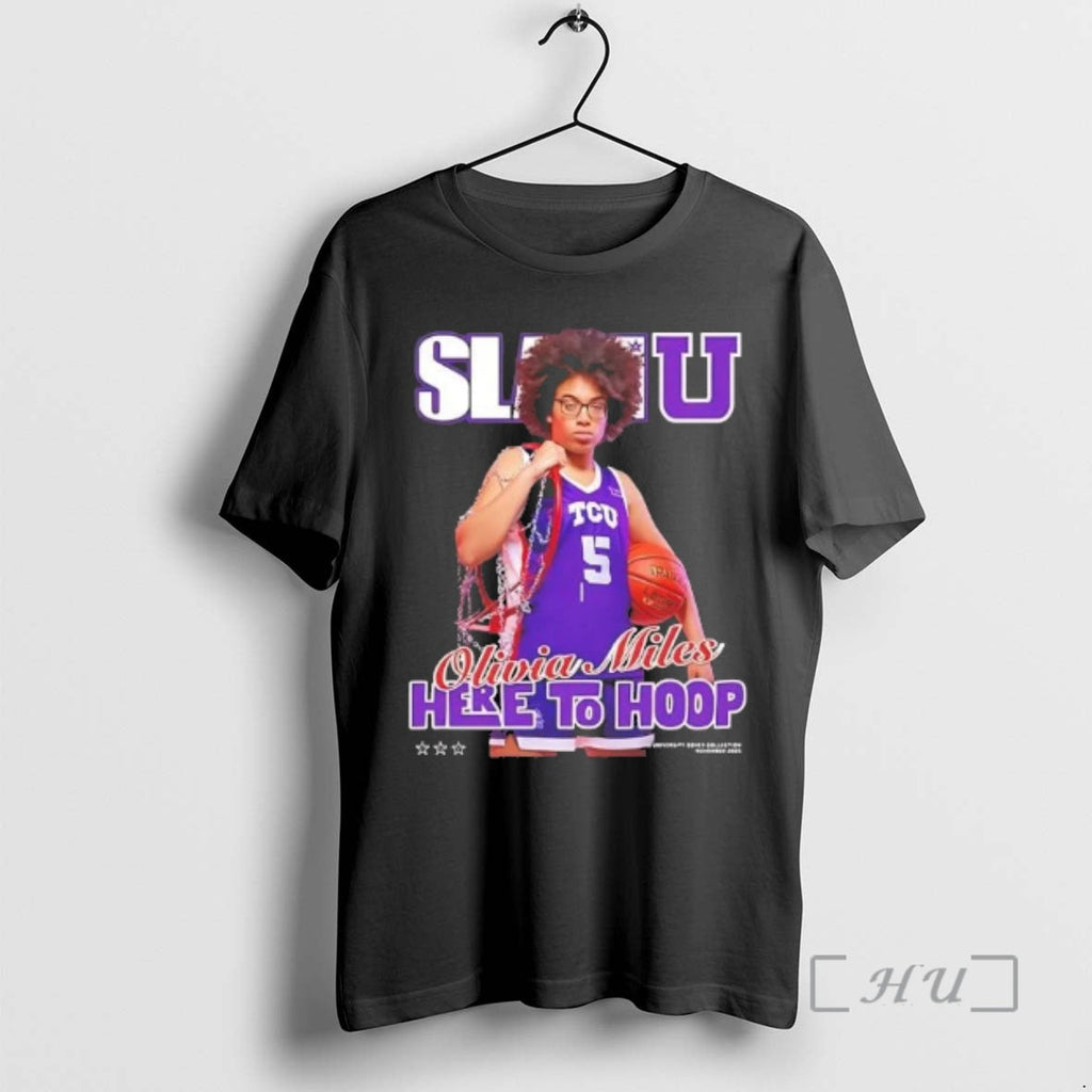 Officials Olivia Miles Slam Here To Hoop - Adult & Kids T-Shirts, Sweatshirts & Hoodies apparel design preview 1