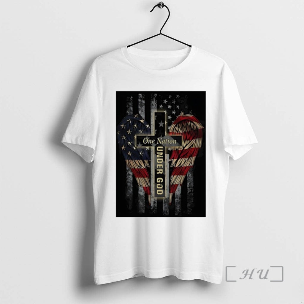 Officials One Nation Under God Usa Cross Flag - Adult & Kids T-Shirts, Sweatshirts & Hoodies apparel design preview 1