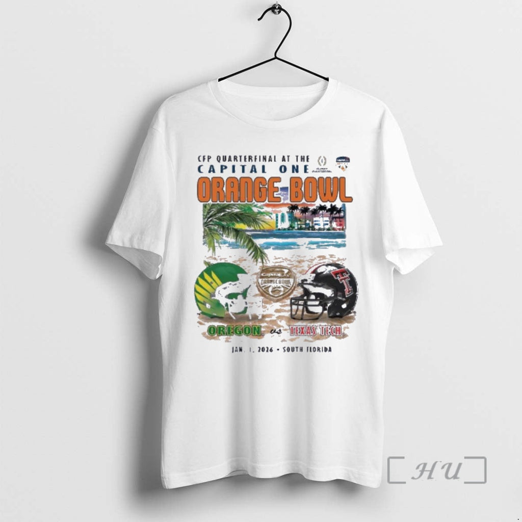 Officials Oregon Vs Texas Tech 2026 Orange Bowl Sobe - Adult & Kids T-Shirts, Sweatshirts & Hoodies apparel design preview 1