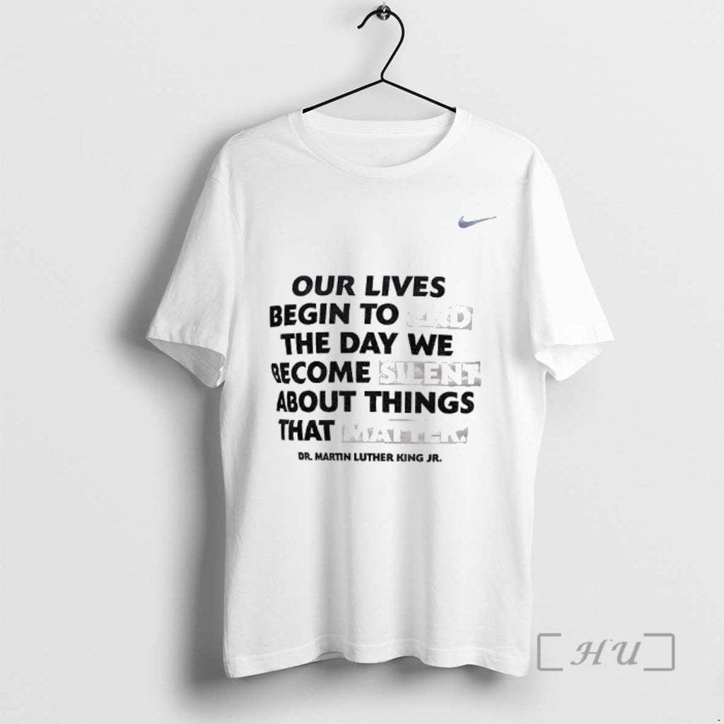 Officials Our Lives Begin End Day We Become Silent Dr - Adult & Kids T-Shirts, Sweatshirts & Hoodies apparel design preview 1