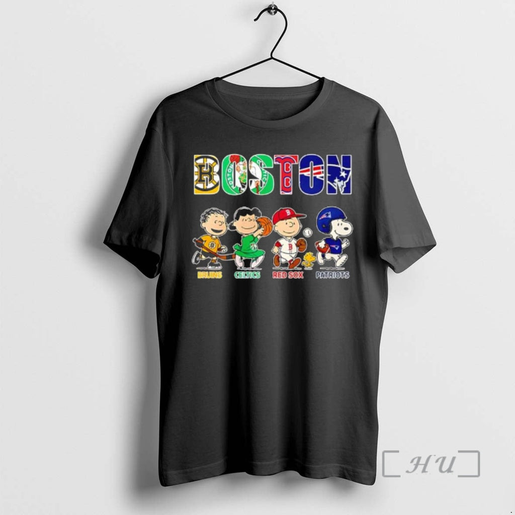 Officials Peanuts Boston Sports Teams X Bruins - Adult & Kids T-Shirts, Sweatshirts & Hoodies apparel design preview 1