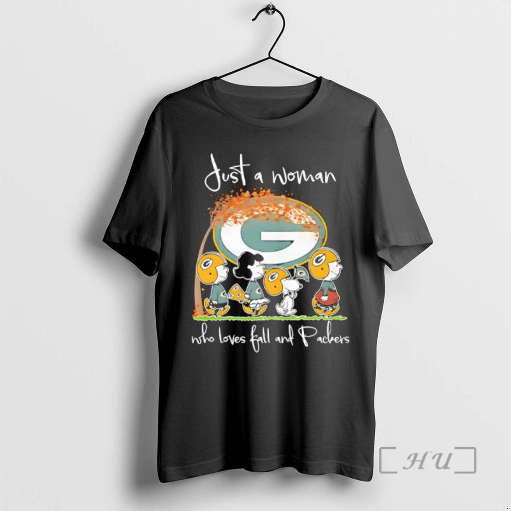 Officials Peanuts Green Bay Packers Just Woman Who - Adult & Kids T-Shirts, Sweatshirts & Hoodies apparel design preview 1
