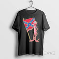 Officials Pink Panther Holding Confederate Flag - Adult & Kids T-Shirts, Sweatshirts & Hoodies apparel design preview 1