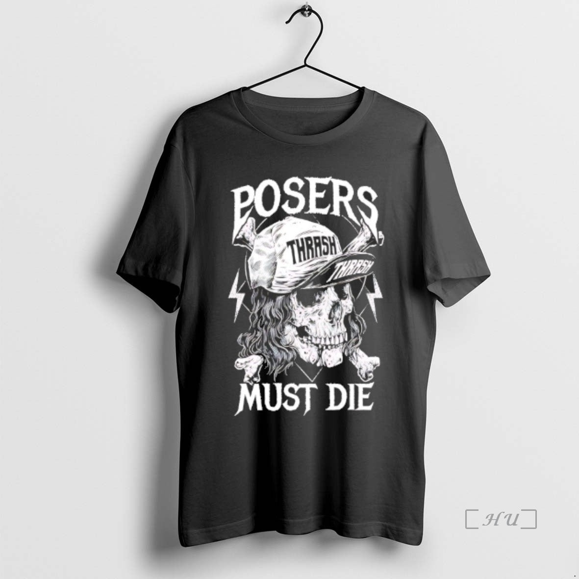 Officials Posers Must Die Skull - Adult & Kids T-Shirts, Sweatshirts & Hoodies apparel design preview 1