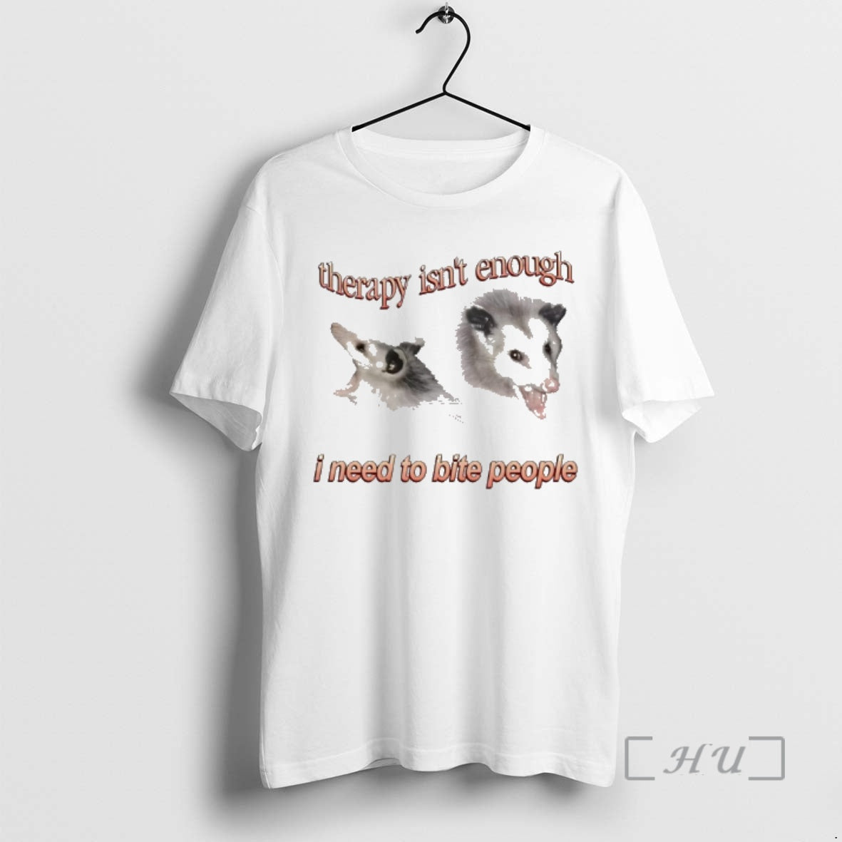Officials Possum Therapy Isnt Enough I Need To Bite - Adult & Kids T-Shirts, Sweatshirts & Hoodies apparel design preview 1