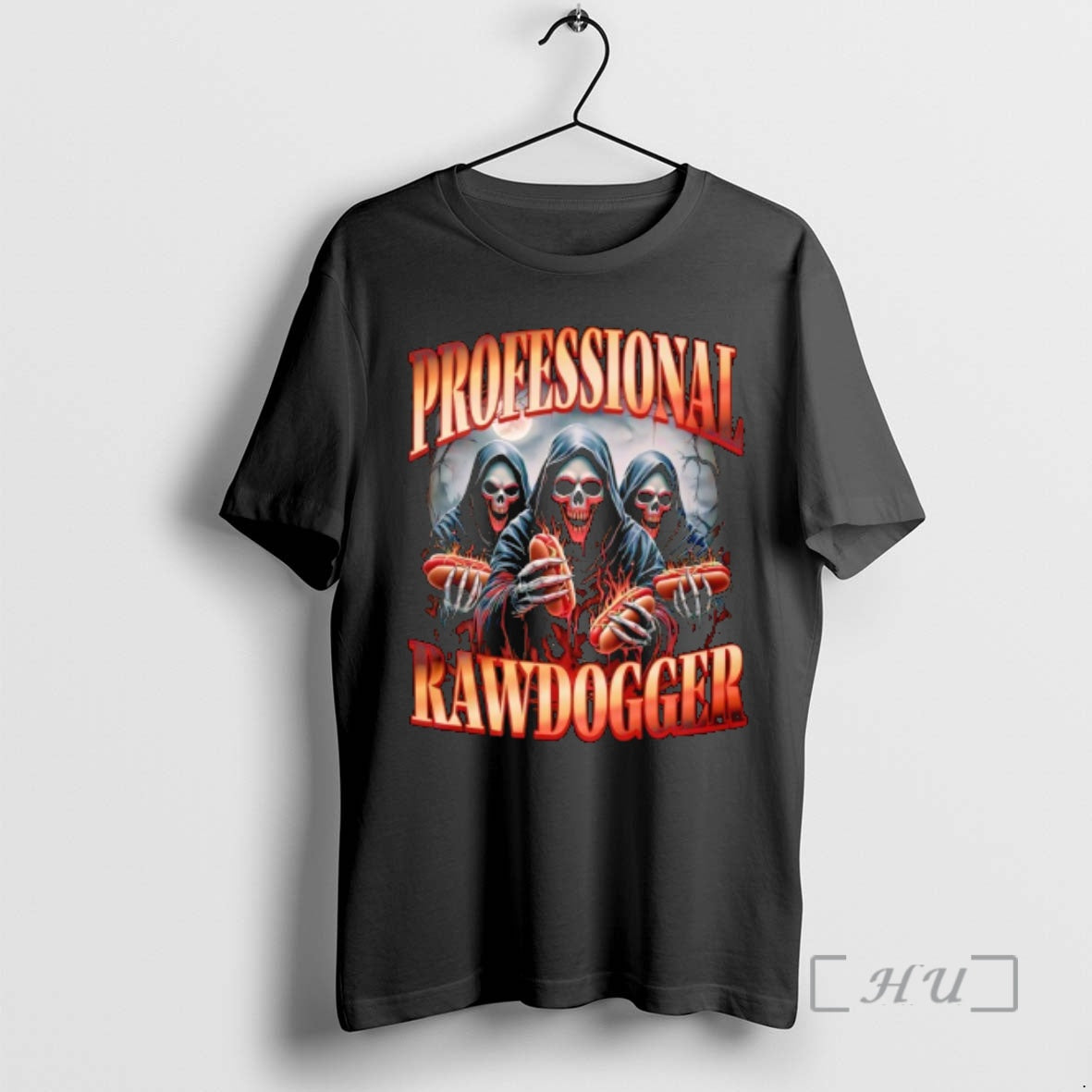 Officials Professional Rawdogger Skeleton Hotdog - Adult & Kids T-Shirts, Sweatshirts & Hoodies apparel design preview 1