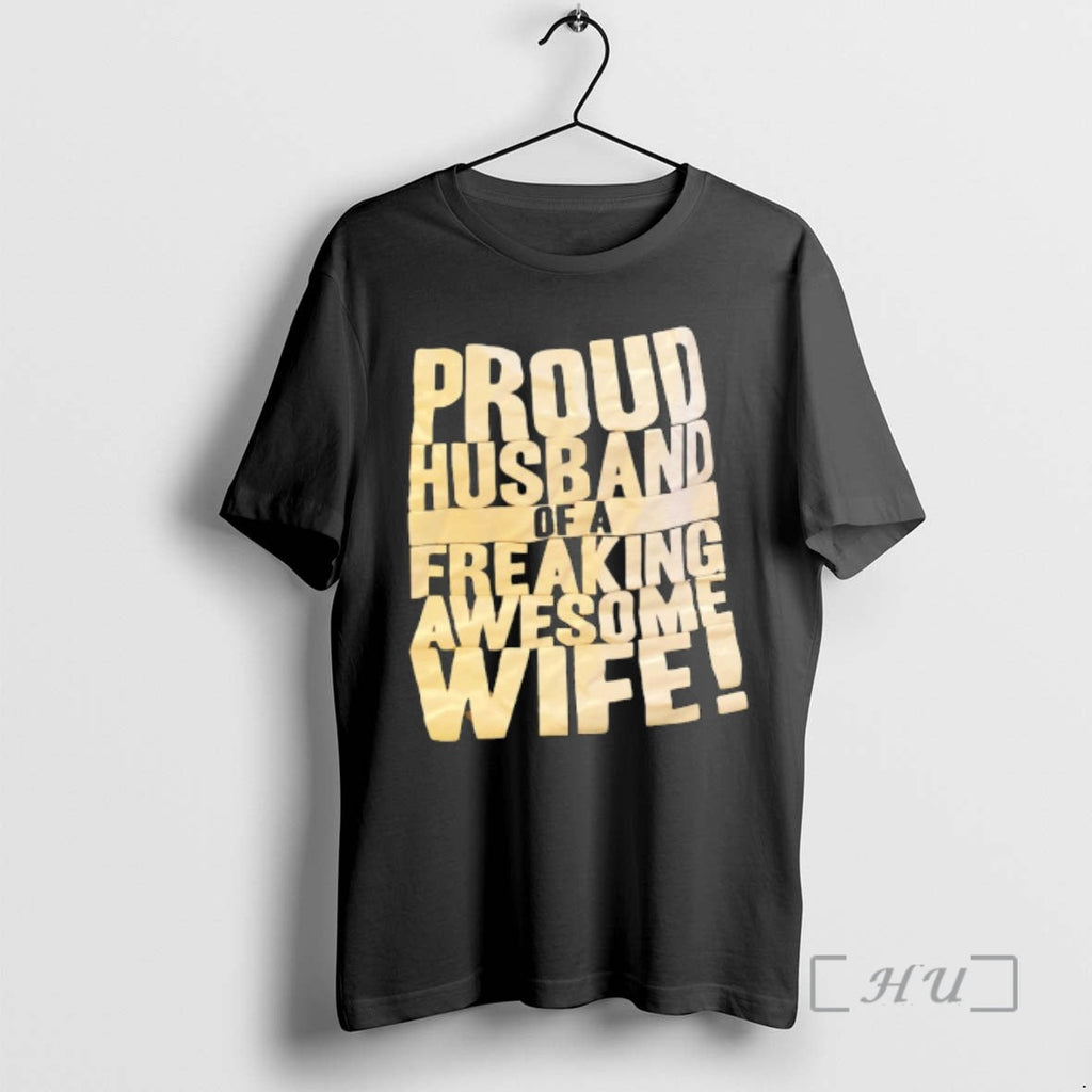 Officials Proud Husband Freaking Awesome Wife Text - Adult & Kids T-Shirts, Sweatshirts & Hoodies apparel design preview 1