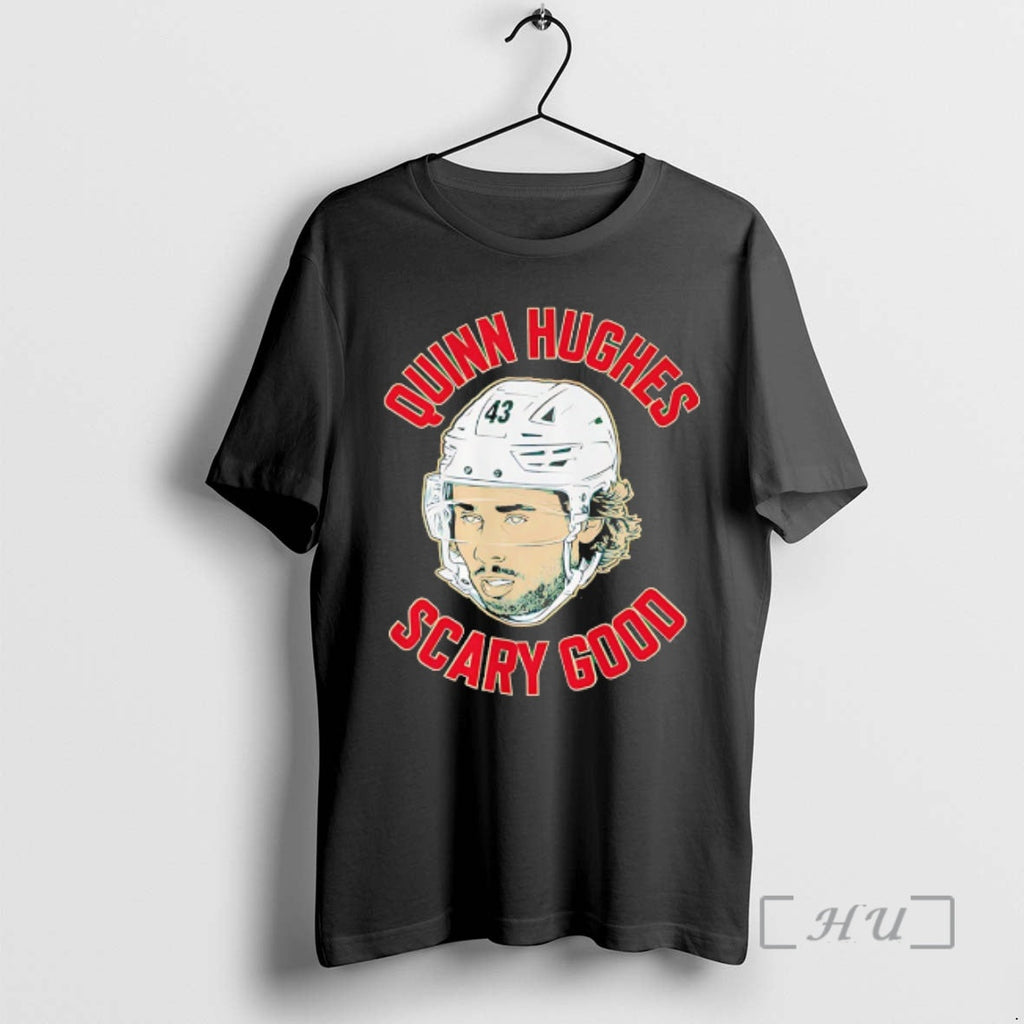 Officials Quinn Hughes 43 Minnesota Wild Ghost Eyes - Adult & Kids T-Shirts, Sweatshirts & Hoodies apparel design preview 1