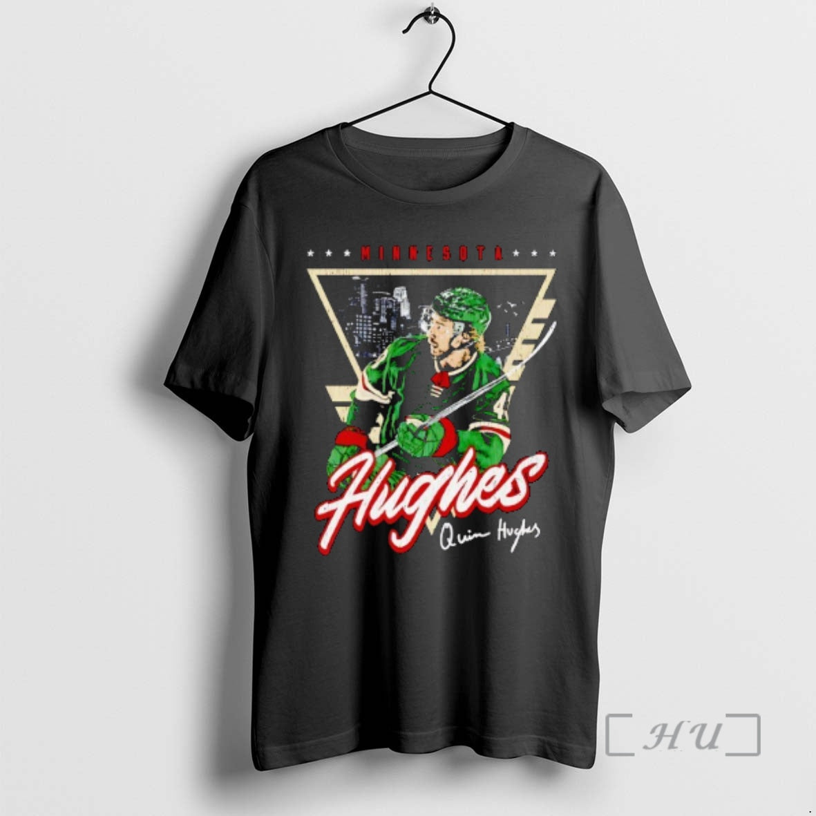 Officials Quinn Hughes 43 Minnesota Wild Hokcey - Adult & Kids T-Shirts, Sweatshirts & Hoodies apparel design preview 1