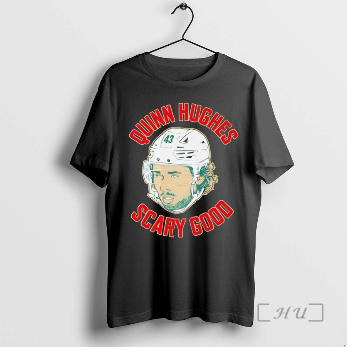 Officials Quinn Hughes Minnesota Wild Hockey Ghost - Adult & Kids T-Shirts, Sweatshirts & Hoodies apparel design preview 1