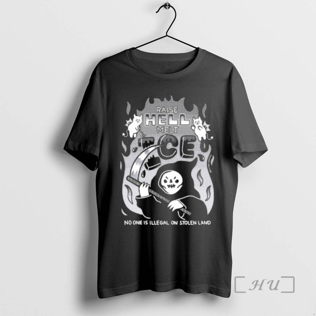 Officials Raise Hell Melt Ice No One Is Illegal - Adult & Kids T-Shirts, Sweatshirts & Hoodies apparel design preview 1