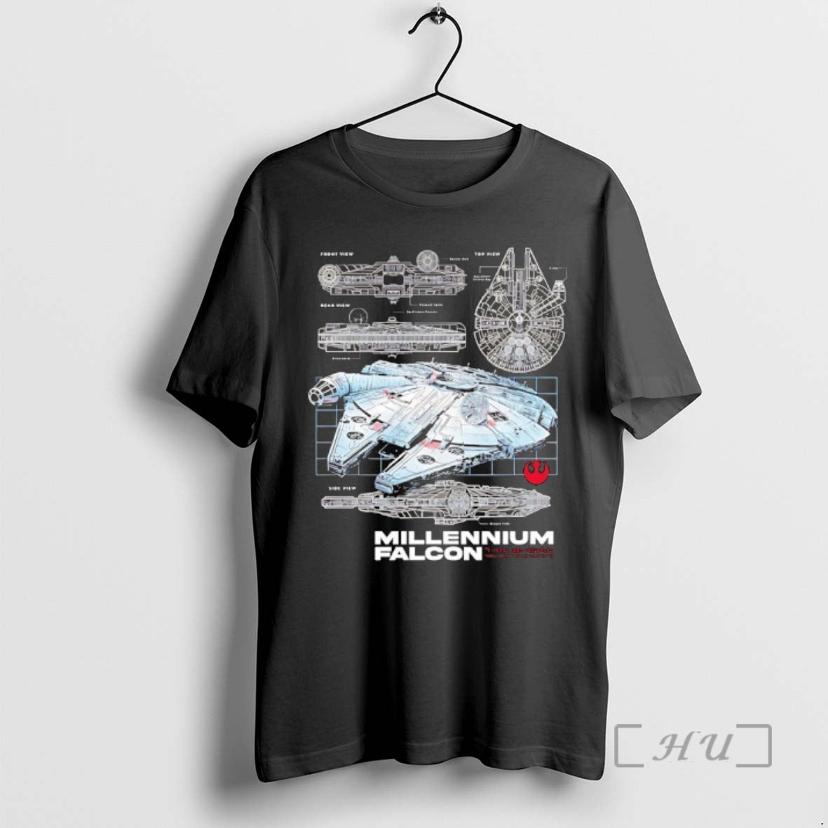 Officials Rebel Light Freighter Millennium Falcon - Adult & Kids T-Shirts, Sweatshirts & Hoodies apparel design preview 1