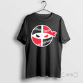Officials Red Black Ninja Baseball Mask Circular - Adult & Kids T-Shirts, Sweatshirts & Hoodies apparel design preview 1