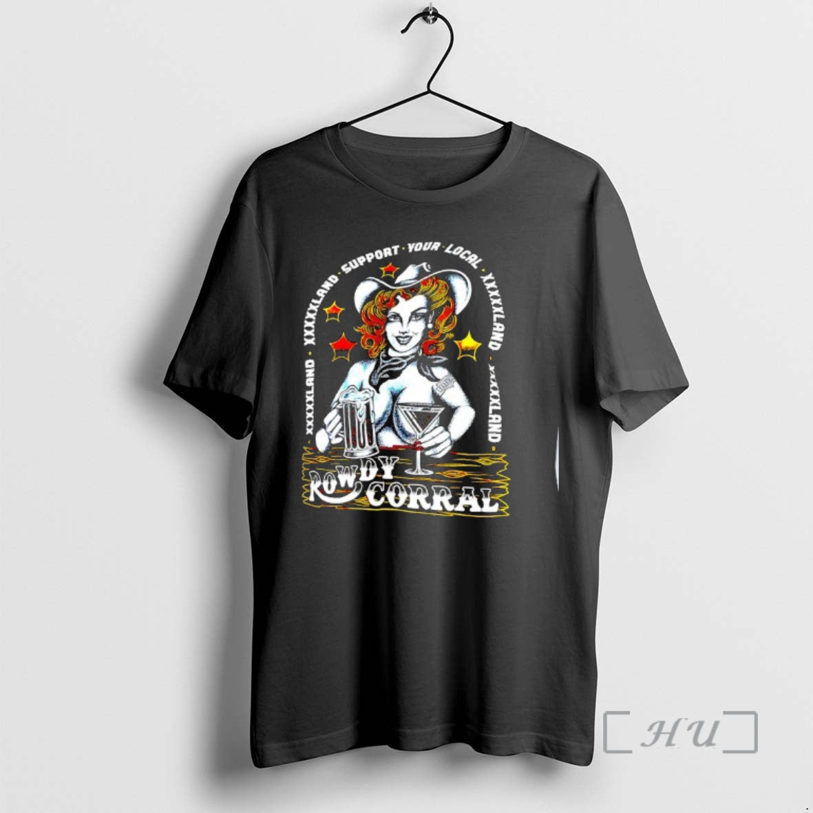 Officials Rowdy Corral Support Your Local Xxxxxland - Adult & Kids T-Shirts, Sweatshirts & Hoodies apparel design preview 1