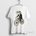 Officials Salvador Dali Inspired Frog On Bicycle - Adult & Kids T-Shirts, Sweatshirts & Hoodies apparel design preview 1
