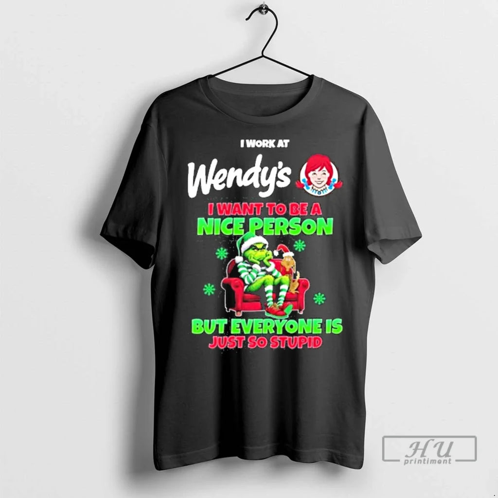 Officials Santa Grinch I Work At Wendys Want To Be A - Adult & Kids T-Shirts, Sweatshirts & Hoodies apparel design preview 1