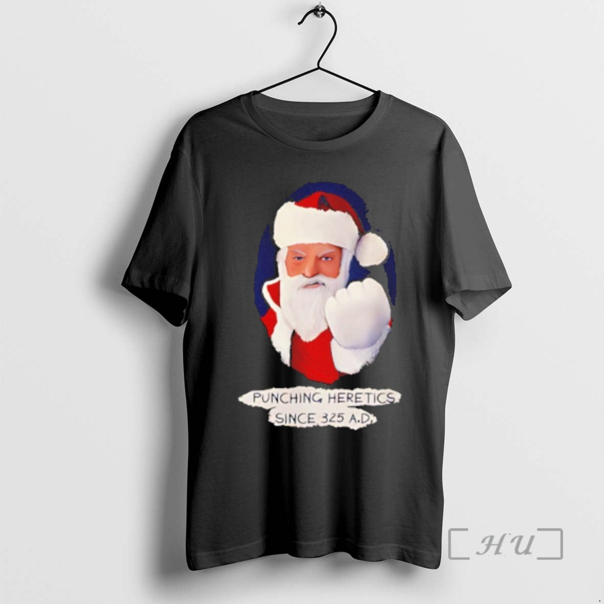 Officials Santa Punching Heretics Since 325 Ad - Adult & Kids T-Shirts, Sweatshirts & Hoodies apparel design preview 1