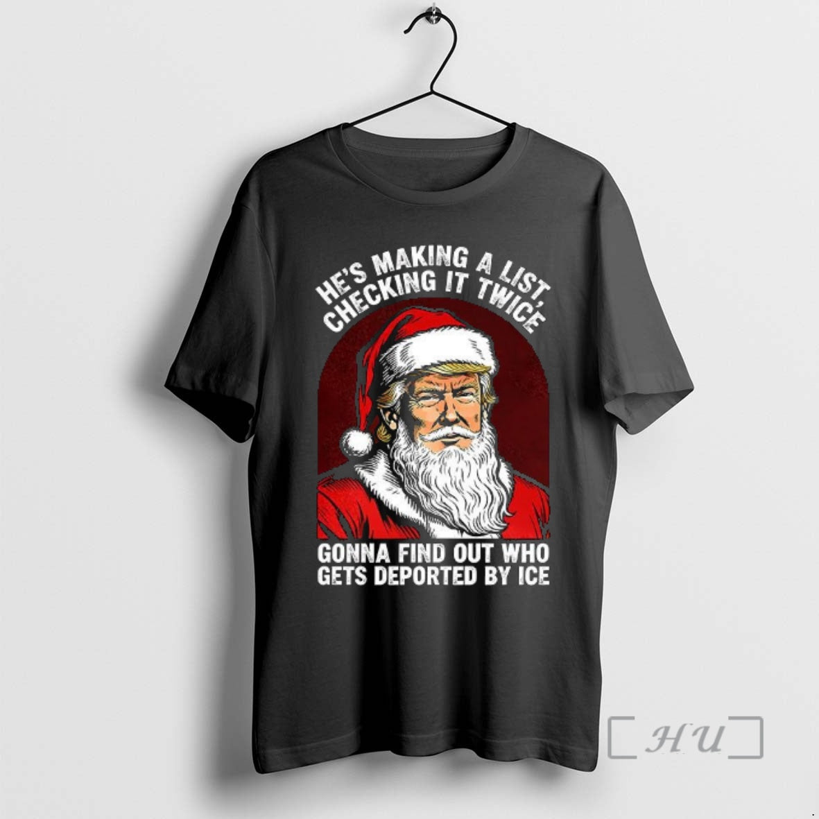 Officials Santa Trump Hes Making List Checking Twice - Adult & Kids T-Shirts, Sweatshirts & Hoodies apparel design preview 1