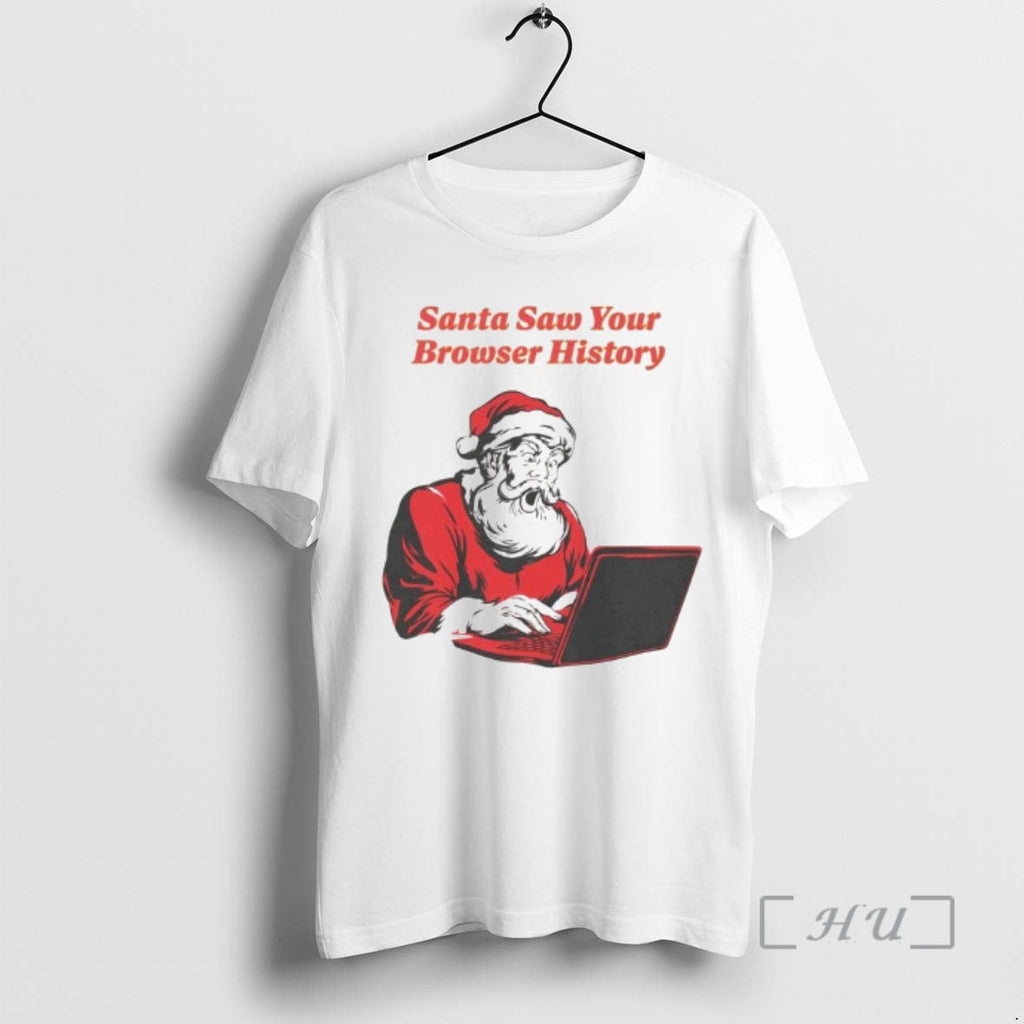 Officials Santa Saw Your Browser History Ornaments - Adult & Kids T-Shirts, Sweatshirts & Hoodies apparel design preview 1