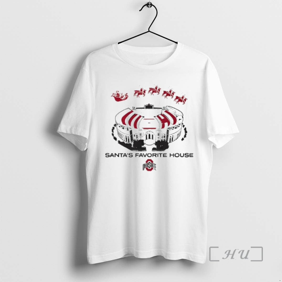 Officials Santas Favorite House Ohio State Football - Adult & Kids T-Shirts, Sweatshirts & Hoodies apparel design preview 1