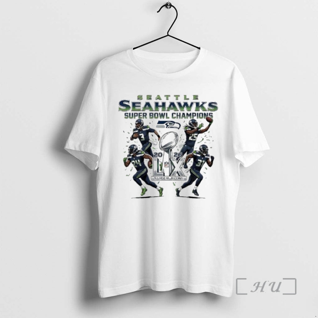 Officials Seattle Football Champions Lx 2026 Moment - Adult & Kids T-Shirts, Sweatshirts & Hoodies apparel design preview 1