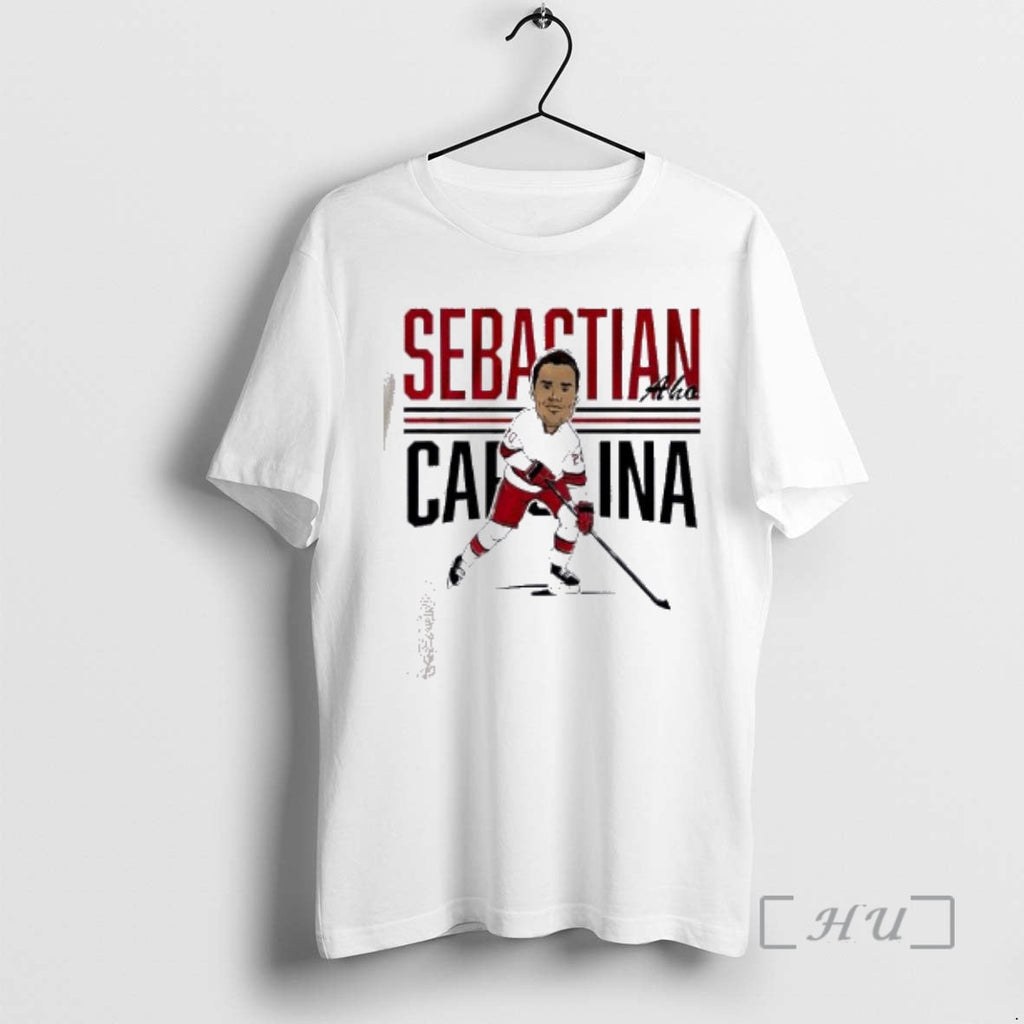 Officials Sebastian Aho Center Ice Caricature - Adult & Kids T-Shirts, Sweatshirts & Hoodies apparel design preview 1