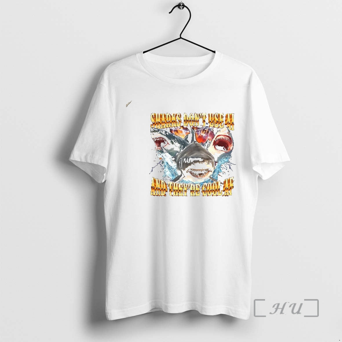 Officials Sharks Dont Use Ai Theyre Cool Af - Adult & Kids T-Shirts, Sweatshirts & Hoodies apparel design preview 1