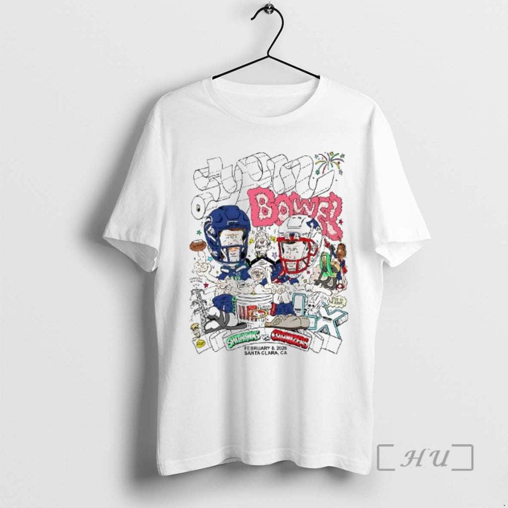 Officials Shithawks Vs Colonizers Super Bowel 2026 - Adult & Kids T-Shirts, Sweatshirts & Hoodies apparel design preview 1
