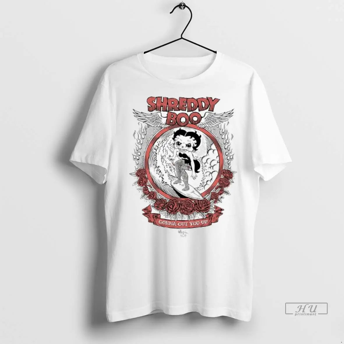 Officials Shreddy Boo Gonna Cut You Up Wreath Of Red - Adult & Kids T-Shirts, Sweatshirts & Hoodies apparel design preview 1