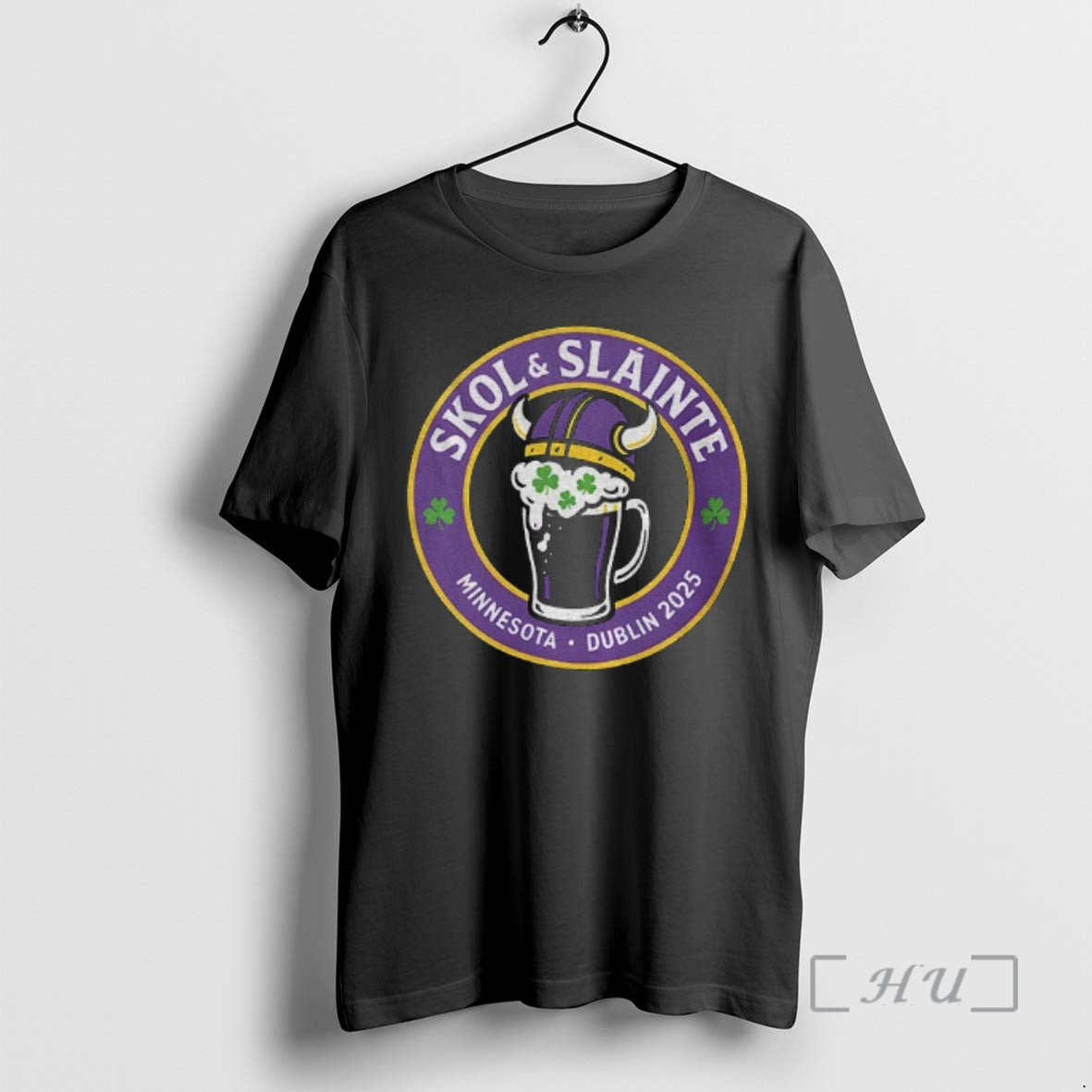 Officials Skol Slainte Minnesota Vikings X Dublin - Adult & Kids T-Shirts, Sweatshirts & Hoodies apparel design preview 1