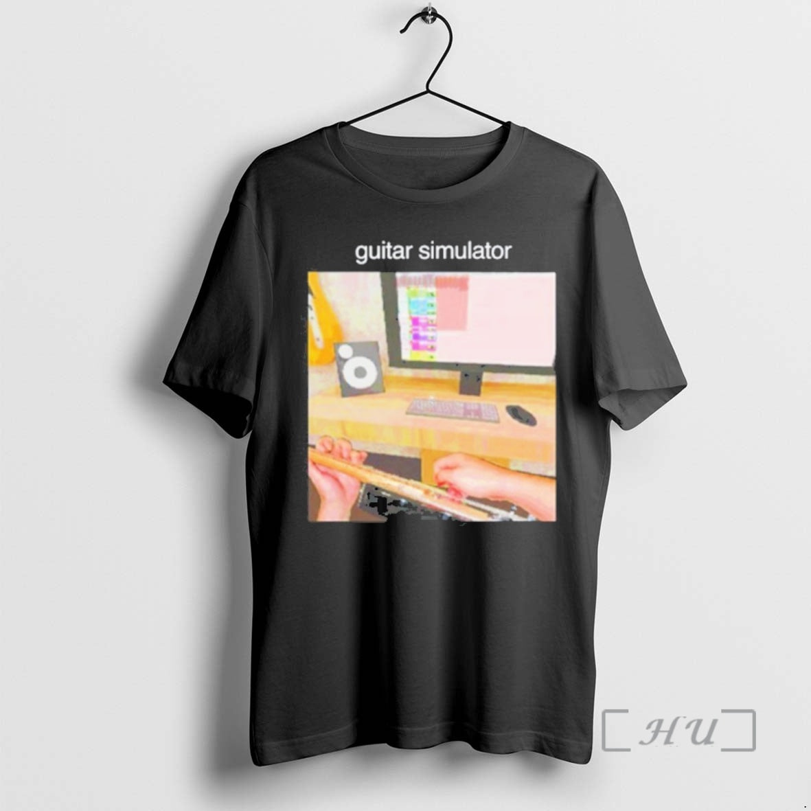 Officials Skull Guitar Simulator - Adult & Kids T-Shirts, Sweatshirts & Hoodies apparel design preview 1
