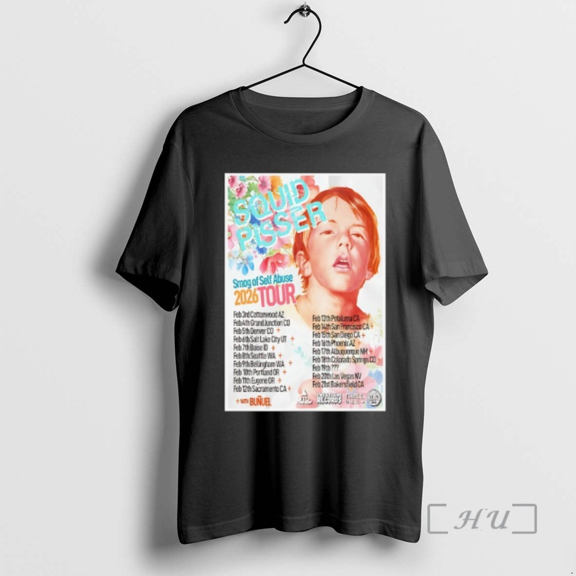 Officials Squid Pisser Smog Self Abuse 2026 Show - Adult & Kids T-Shirts, Sweatshirts & Hoodies apparel design preview 1