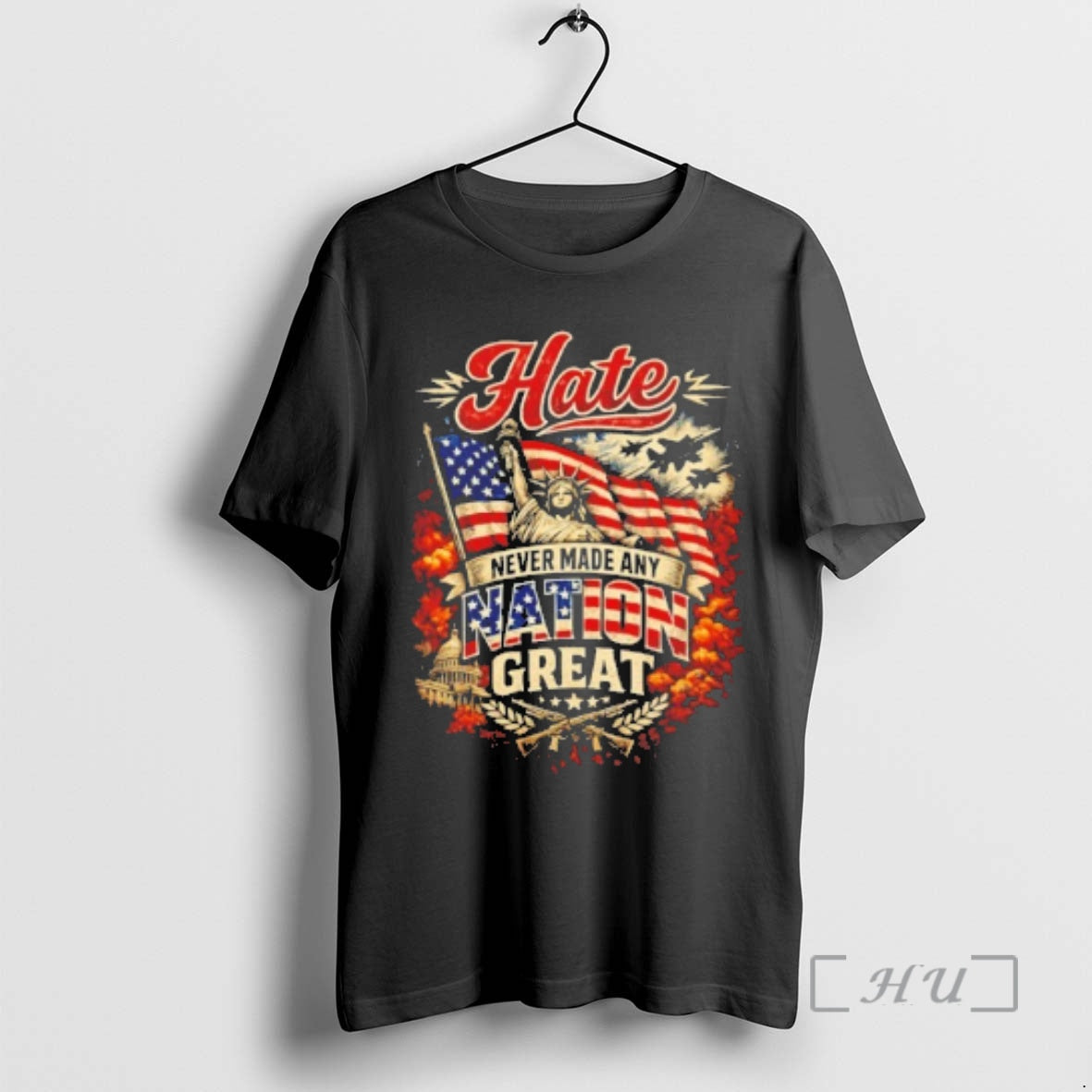 Officials Statue Liberty Hate Never Made Any Nation - Adult & Kids T-Shirts, Sweatshirts & Hoodies apparel design preview 1