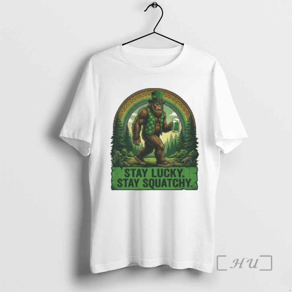 Officials Stay Lucky Squatchy Funny St - Adult & Kids T-Shirts, Sweatshirts & Hoodies apparel design preview 1