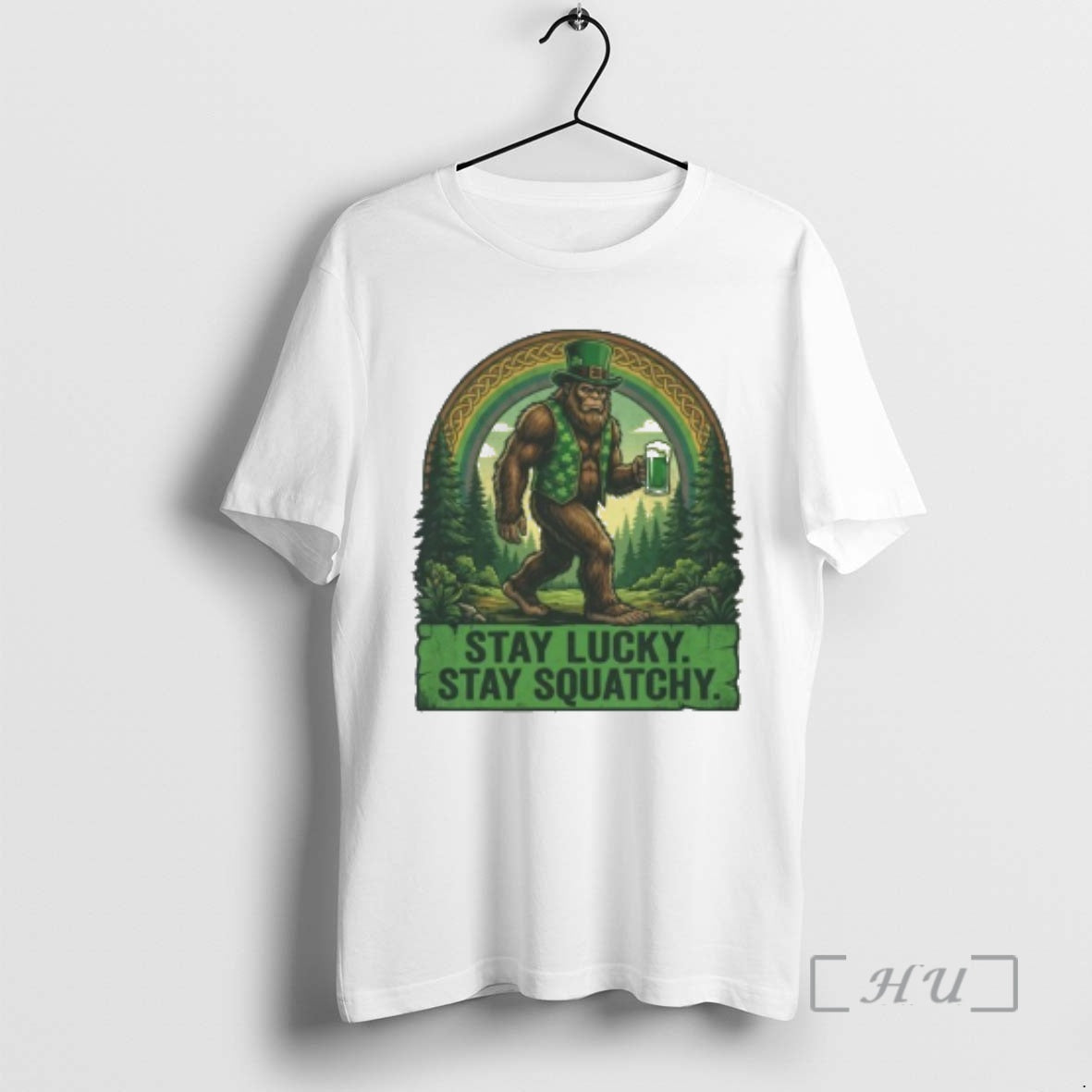 Officials Stay Lucky Squatchy Funny St - Adult & Kids T-Shirts, Sweatshirts & Hoodies apparel design preview 1