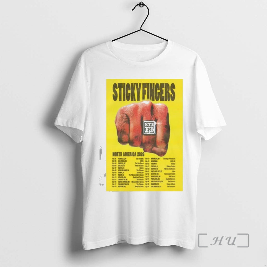 Officials Sticky Fingers North America 2026 Tour - Adult & Kids T-Shirts, Sweatshirts & Hoodies apparel design preview 1